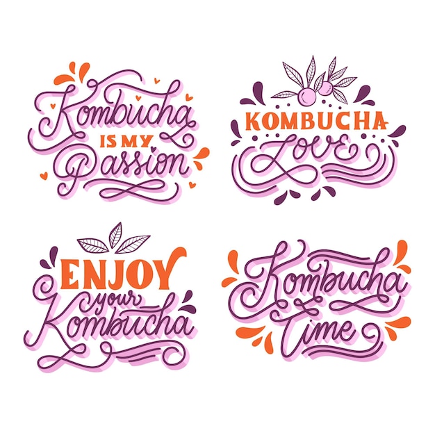 Geniet van de kombutchathee-letters