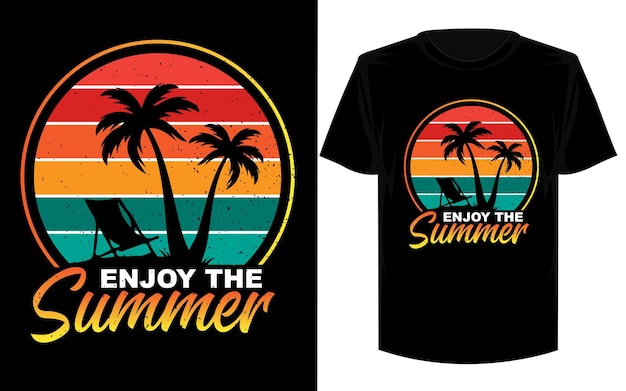 Geniet van het zomerse T-shirtontwerp.