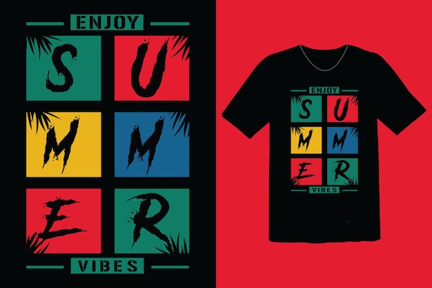 Geniet van zomerse vibes t-shirt vintage