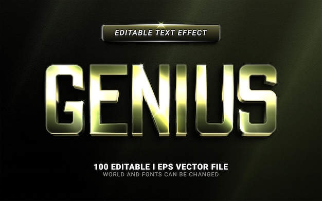 Genius 3d style text effect