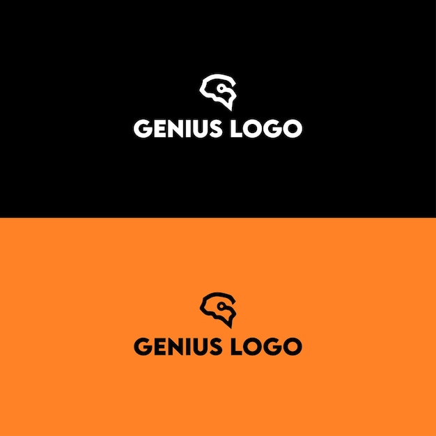 Genius Logo Design Vector Template