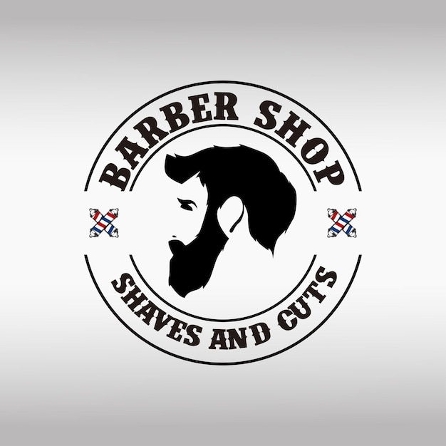 Gentleman barbershop vintage logo design