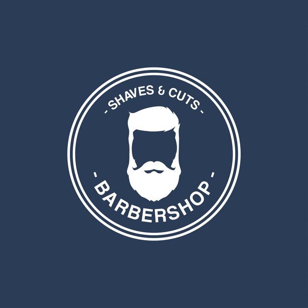 Gentleman barbershop vintage logo design