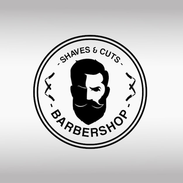 Gentleman barbershop vintage logo design