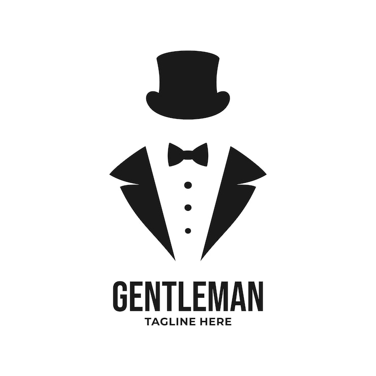 Vector gentleman club vintage label sign vector template