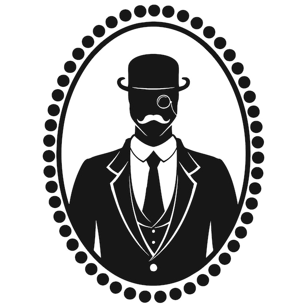 Gentleman design on white background