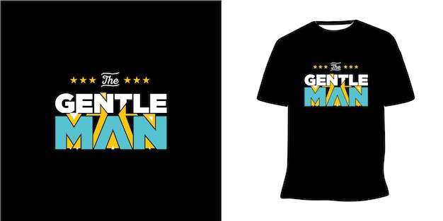 The gentleman lettering t-shirt design premium vector