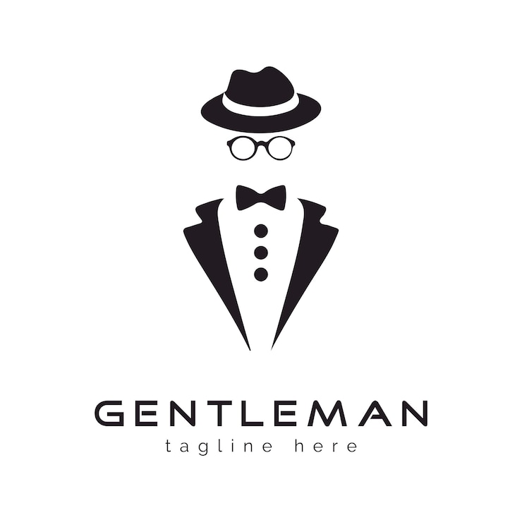 Vector gentleman logo design