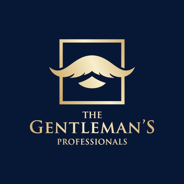 Логотип джентльмена с роскошной концепцией
