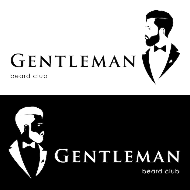 Vettore logotipo gentleman