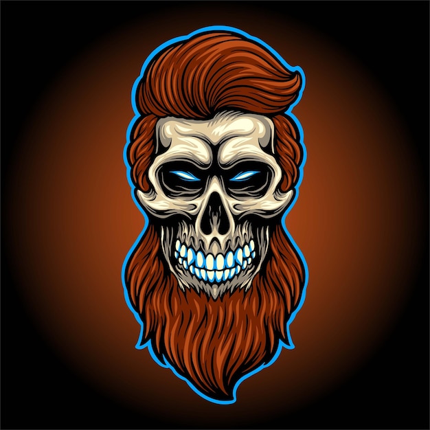 Vector gentleman skull mascot logo illustratie