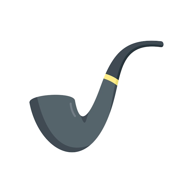 Вектор Джентльмен дымовая трубка иконка плоский вектор старое дерево ручное курение изолировано