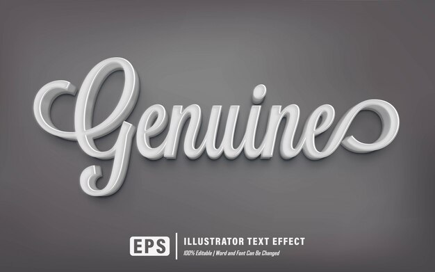 genuine text effect - editable 