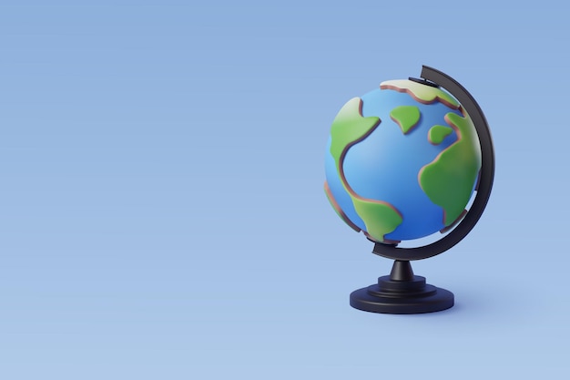 Geography earth globe on blue education and business concept eps 10 vector