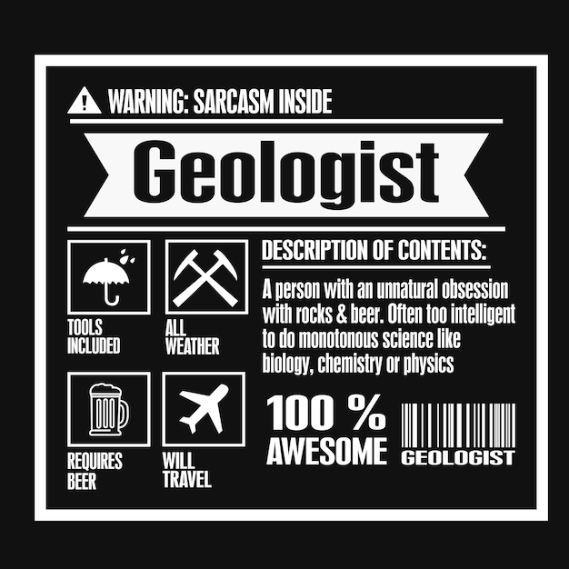 Geologist typography creative vector t shirt design for pod