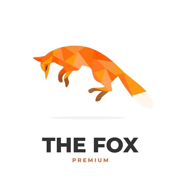 Vector geomectric fox vector logo