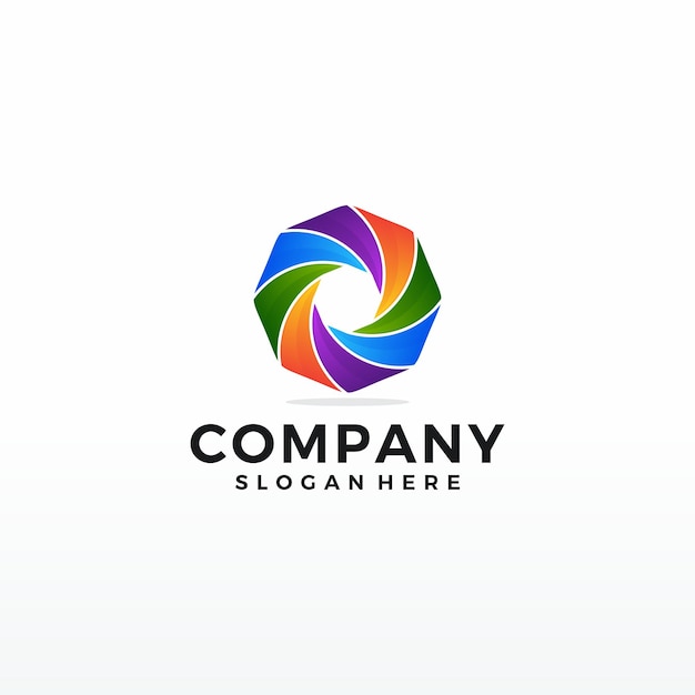 логотип geometri gradien colorfuel