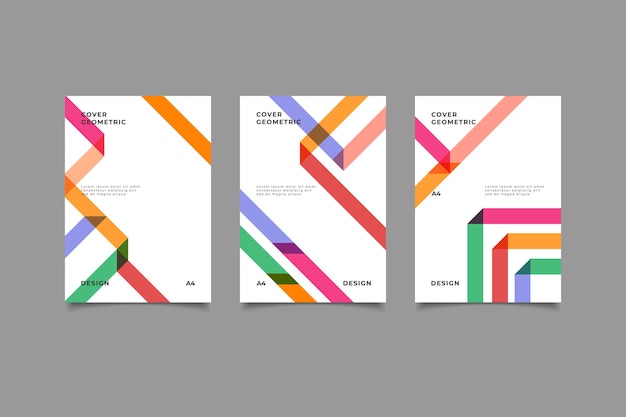 geometric a4 business cover collection