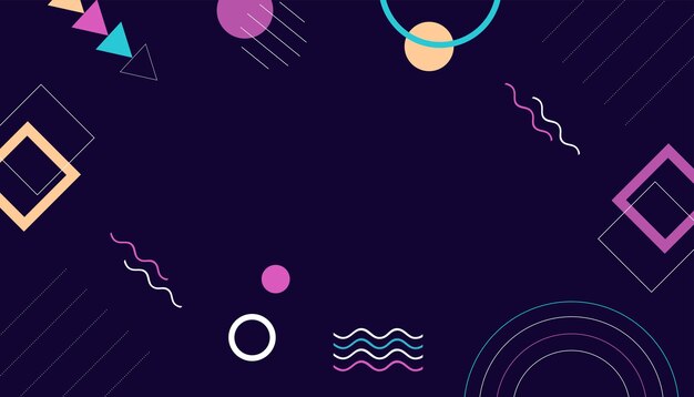 Vector geometric abstrack background design with memphis design style