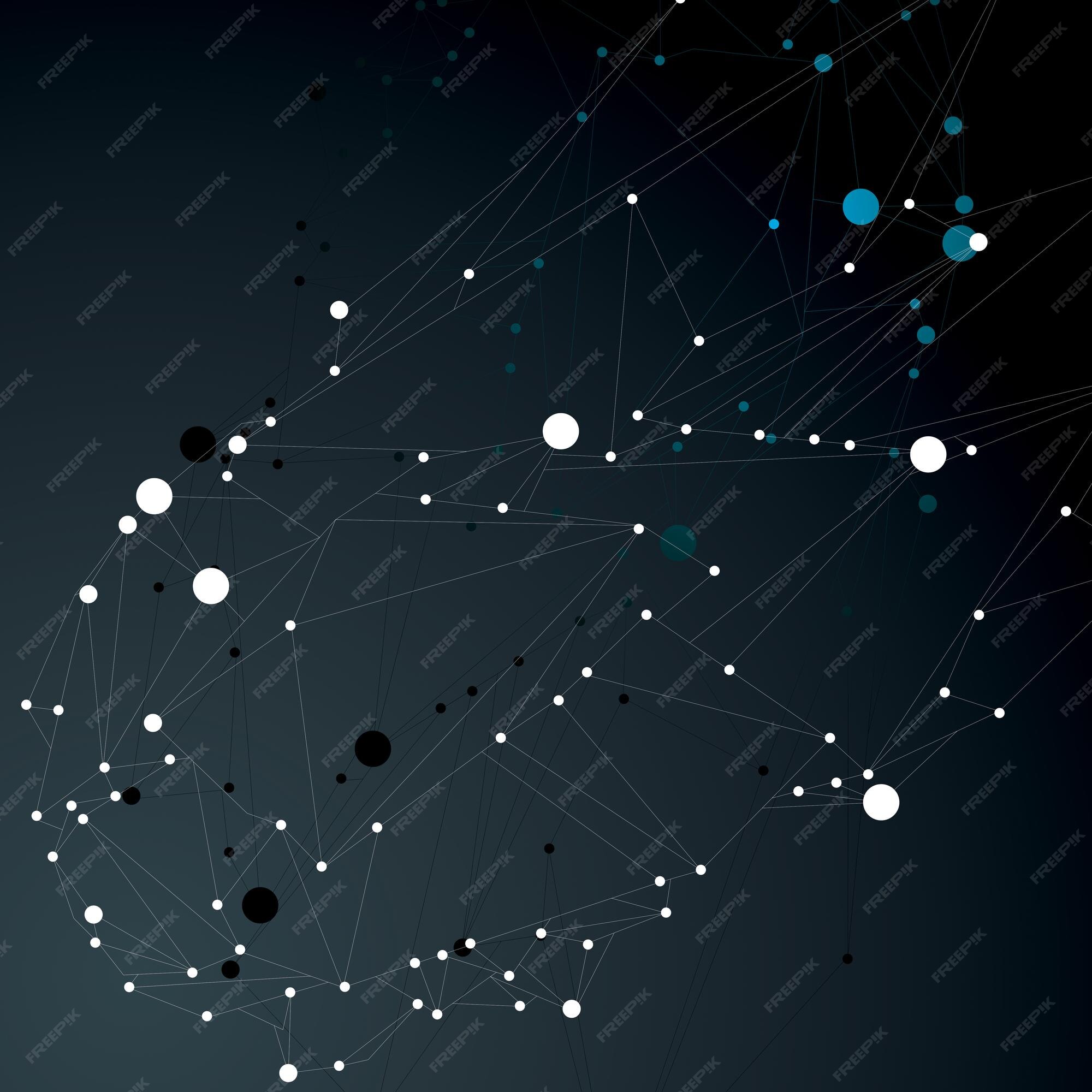 Premium Vector | Geometric abstract 3d complicated lattice object over