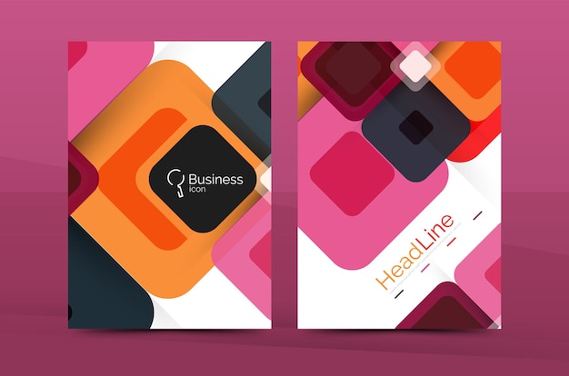 Geometric abstract background business company annual report template