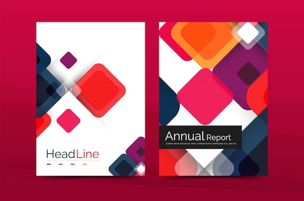 Geometric abstract background business company annual report template