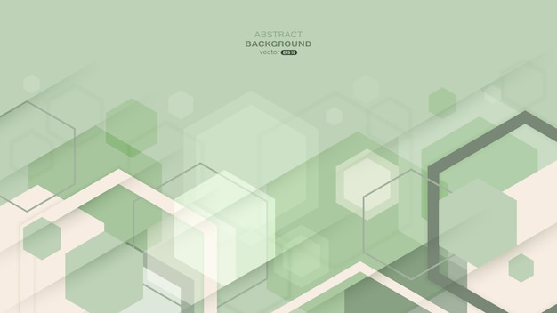 Sfondo astratto geometrico. composizione di forme di esagoni verdi. illustrazione vettoriale