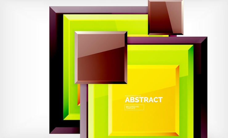 Vector geometric abstract background modern square design