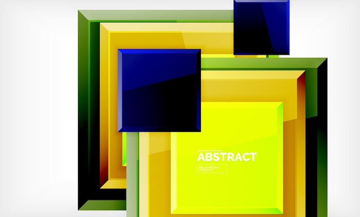 Vector geometric abstract background modern square design