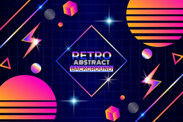 Geometric abstract background retro style