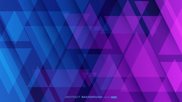 Геометрический абстрактный фон с синей и розовой формой треугольника и линиями Векторная иллюстрация