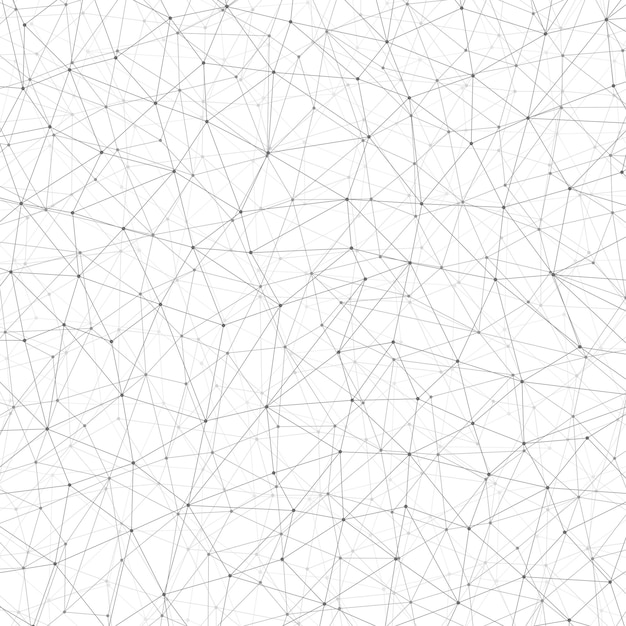 Vector geometric abstract background with connected line and dots vector illustration