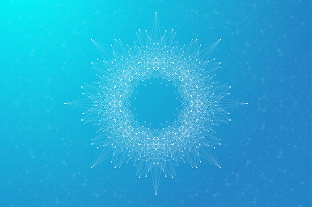 Geometric abstract background with dots