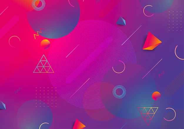 Geometric abstract background with trendy decoration