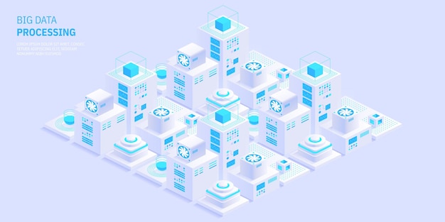 Geometric abstract background with trendy isometric shapes cubes and dynamic composition