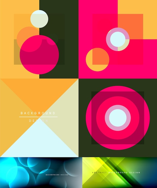 Geometric abstract backgrounds for covers banners flyers and posters and other templates