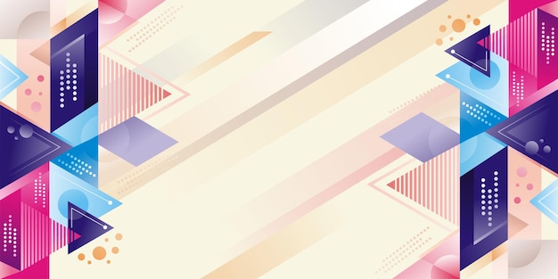 Geometric abstract banner background design vector