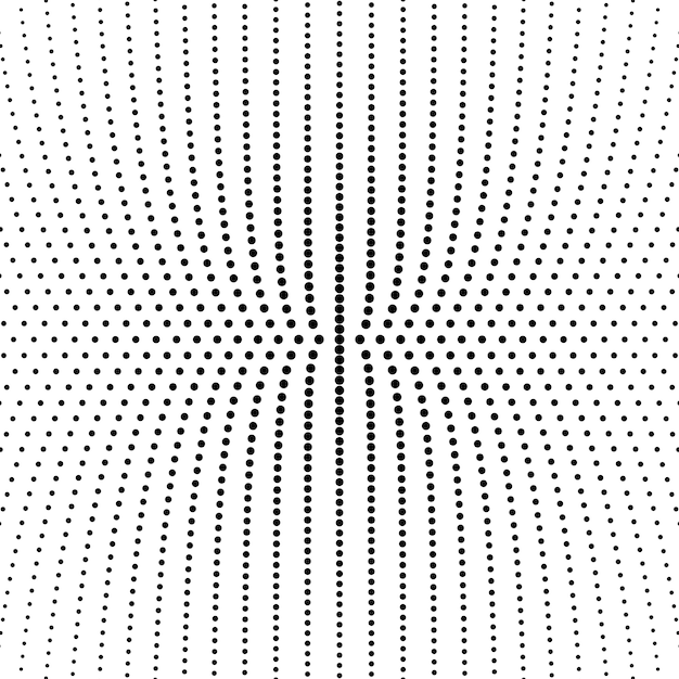 Geometric abstract black and white round dot background