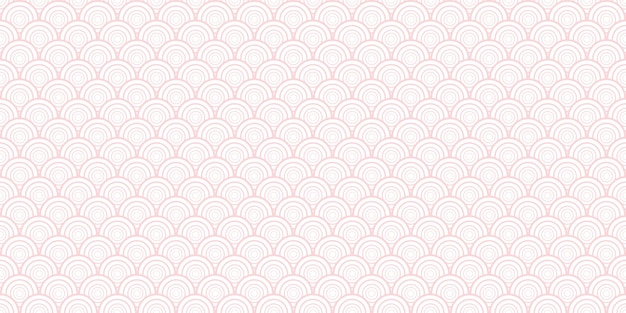 Geometric abstract fish scale pink vector pattern background