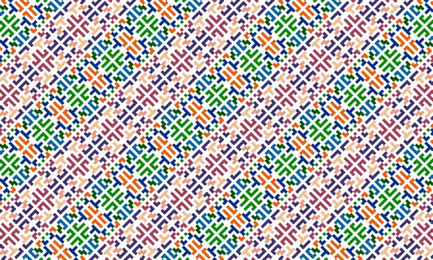 Vector geometric abstract modern ethnic blocks background