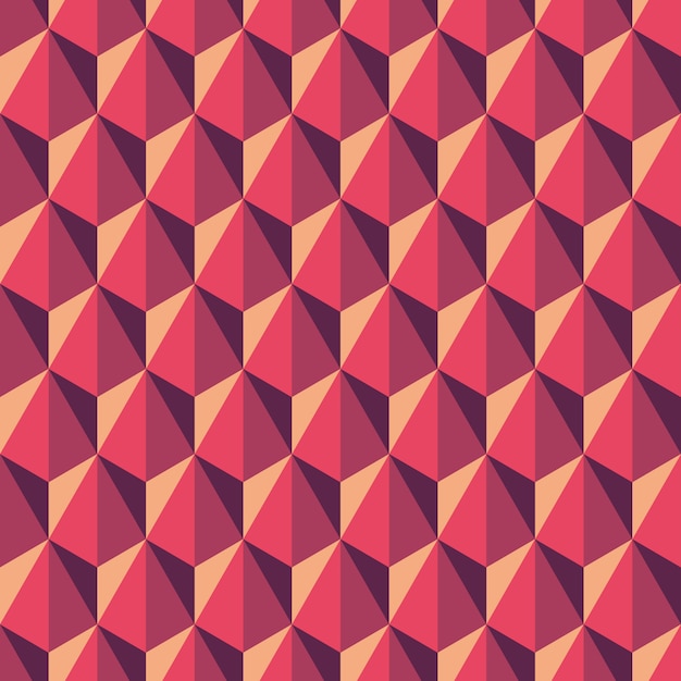 Geometric abstract pattern of hexagons. Seamless background in polygonal style.