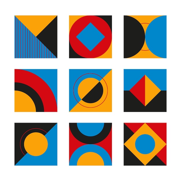 Vector geometric abstract pattern. simple geometrical shapes, basic forms for posters, branding. vector