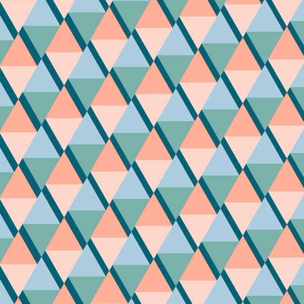 Geometric abstract pattern with triangles and beautiful color palette