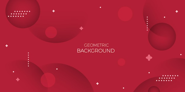 Geometric abstract red background