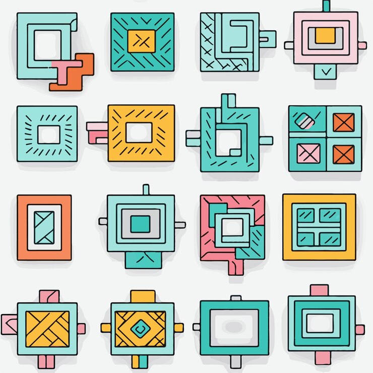 Vector geometric abstract seamless pattern vector
