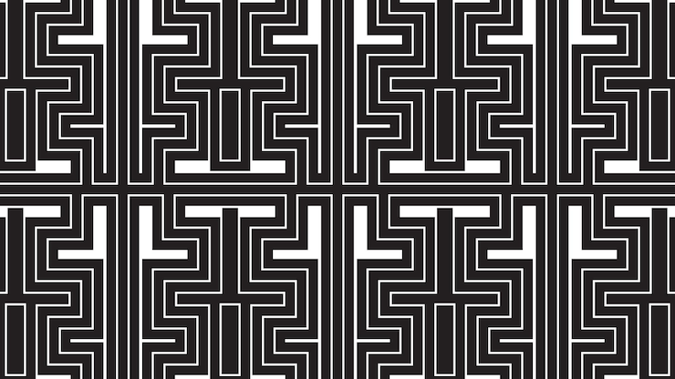 Vector geometric abstract seamless shape lines pattern