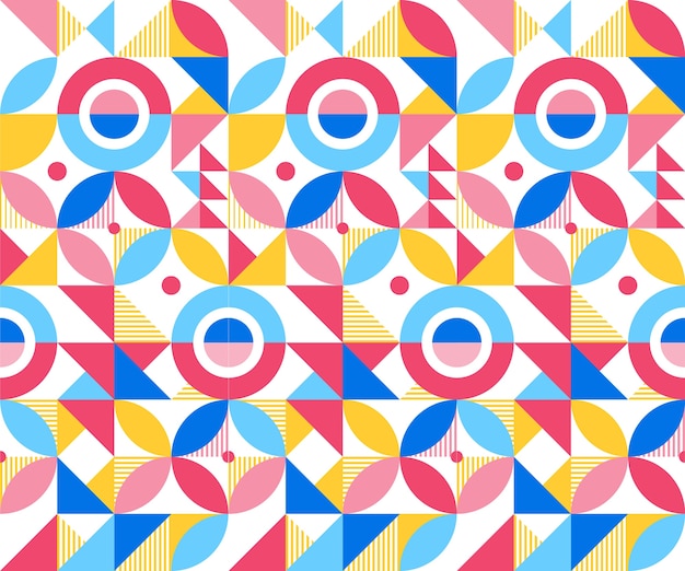 Geometric abstract shapes flat pattern