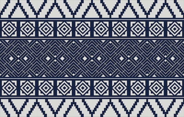 Motivo etnico a trama astratta geometrica design senza cuciture per sfondo o carta da parati panno tappeto batik e vestiti illustrazione vettoriale modello sty