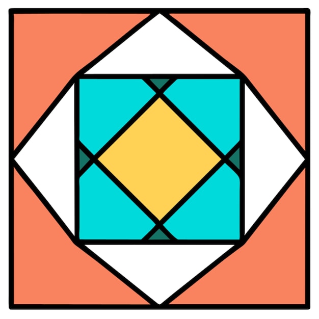 геометрическая абстракция Создать абстрактный аватар с использованием геометрических форм и узоров Добавить цветовую икону
