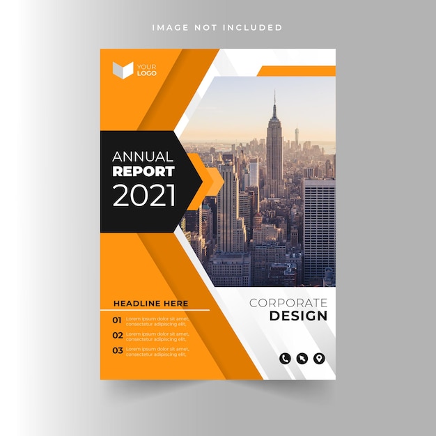 Geometric annual report business cover template
